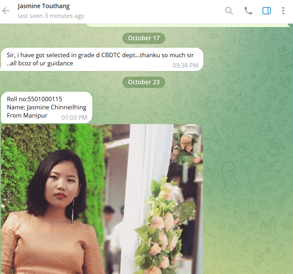 Ms. Jasmine, Chienneihing from Manipur