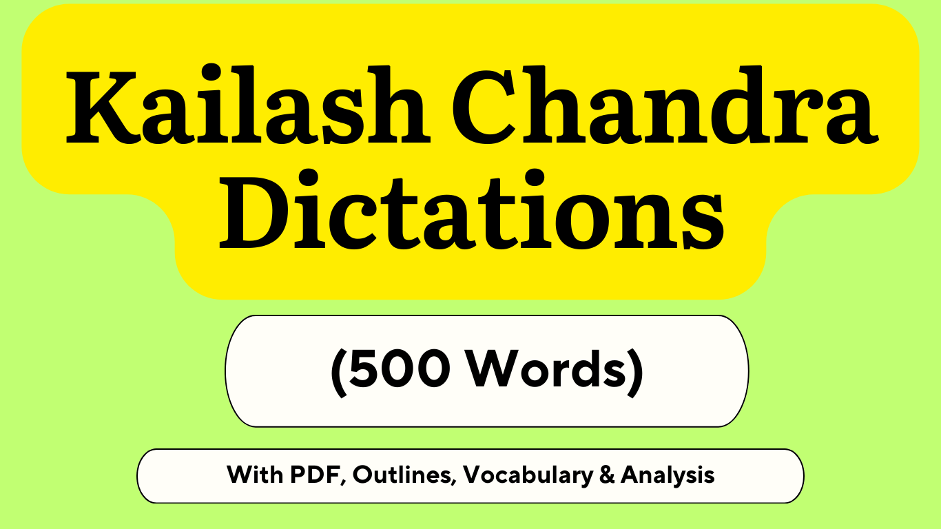 Kailash Chandra (General Topics) (500 Words)