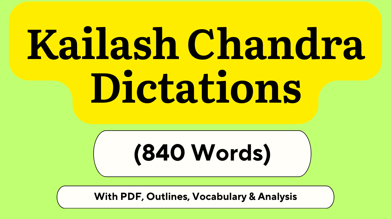 Kailash Chandra (General Topics) 840 Words